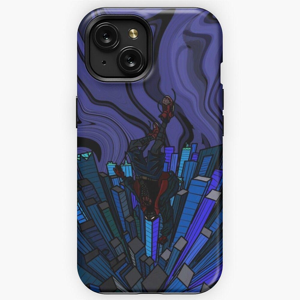 Into The Spiderverse Purple Leap Of Faith Iphone Case